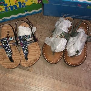 Toddler girl sandals (2 pair)